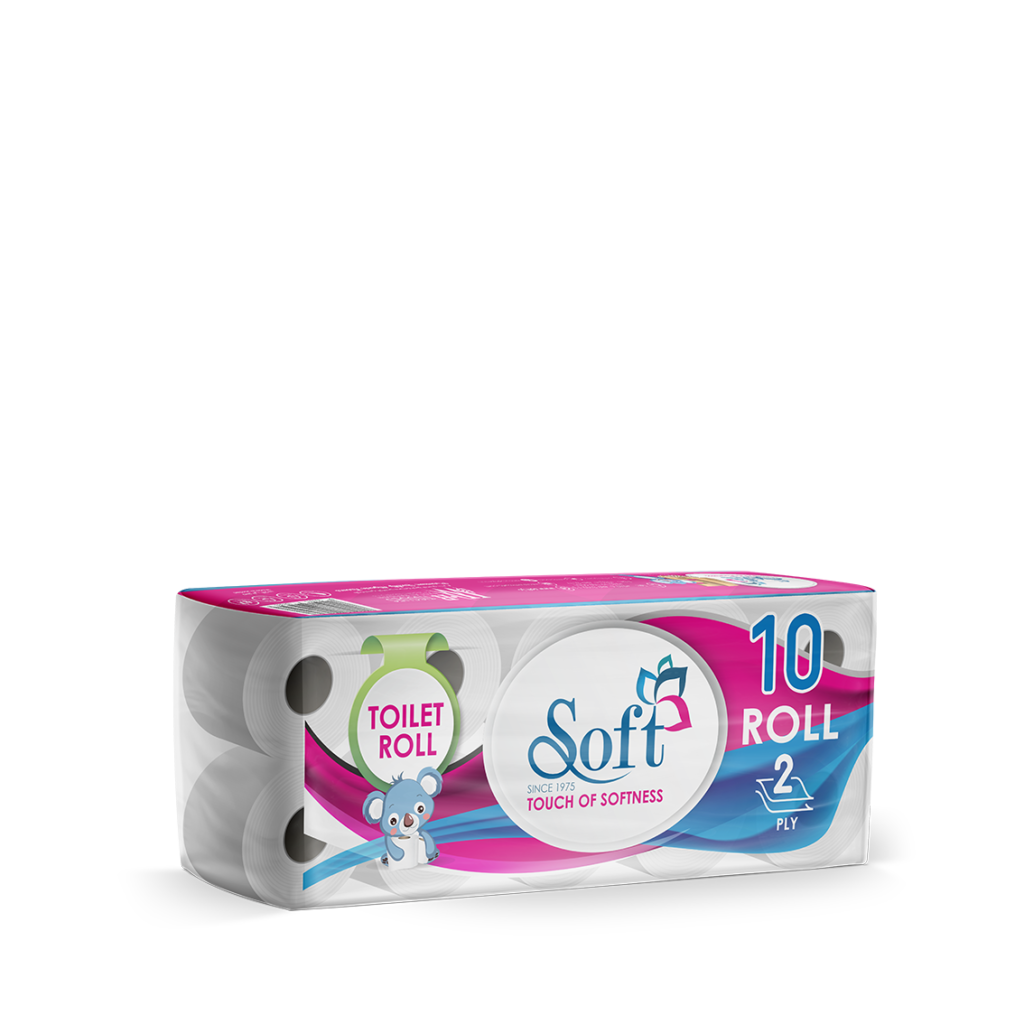 Soft Toilet paper 10 rolls 2ply 200 sheet - Wadi Al-Rafidain Hygienic