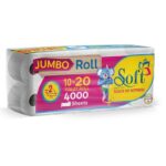 Soft Jumbo Toilet Rolls 10 Rolls – 2 Ply – 400 Sheets