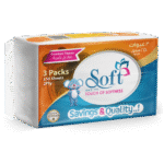 Soft Facial Tissues 250 Sheets – 3 Nylon Packs
