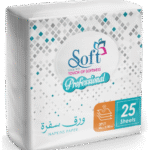 Soft Table Napkins 40×40 cm – 3 Ply – 25 Sheets – Side Border Design