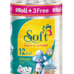 Soft Kitchen Towels (9+3) Rolls – 2 Ply – 100 Sheets