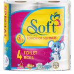 Soft Toilet Rolls 4 Rolls – 2 Ply – 200 Sheets