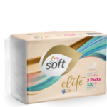 Soft Elite Facial Tissues 330 Sheets – 3 Nylon Packs
