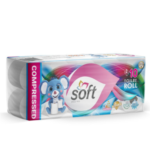 Soft Toilet Rolls 10 Rolls – 2 Ply – 450 Sheets (Compressed)